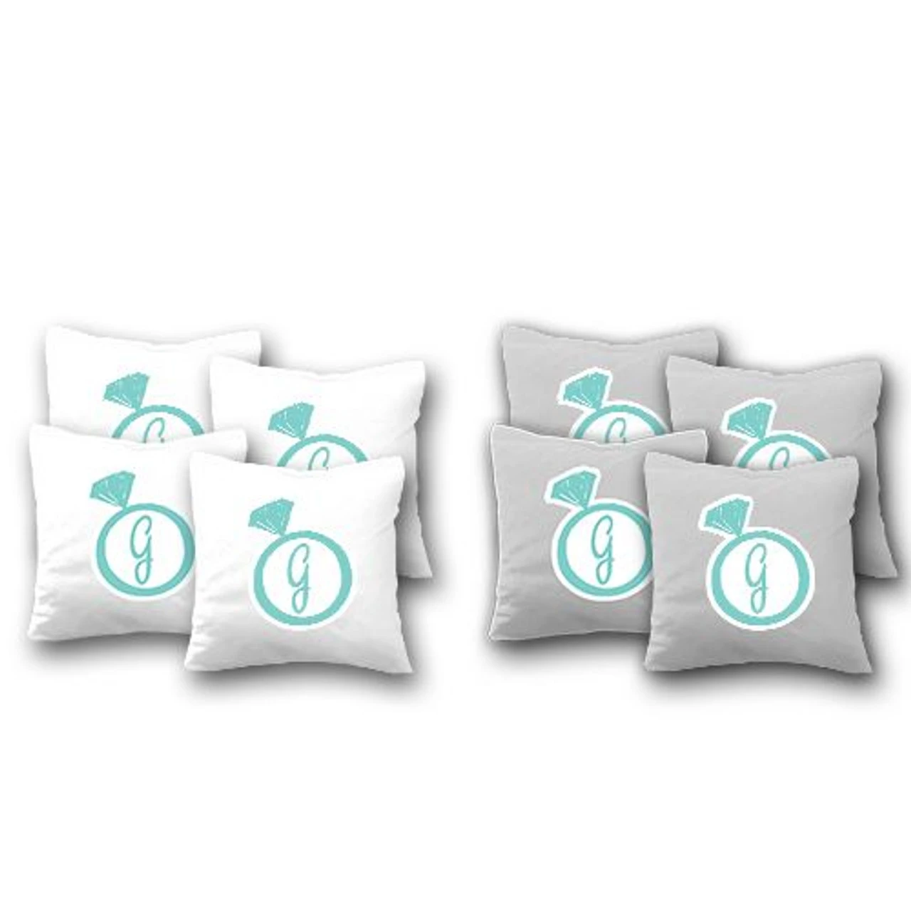 Custom Wedding Ring Cornhole Bags - Set Of 8 1 Custom Wedding Ring Cornhole Bags - Set Of 8